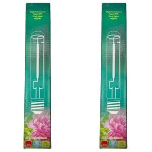 Two 400 W Metal Halide Grow Lamp Light E39 Socket 5200K MH400 T46 HOR